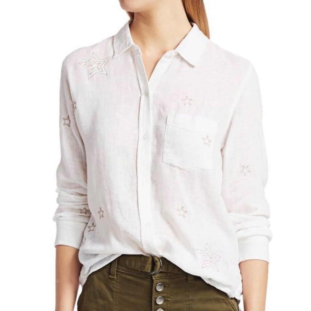Rails Metallic star long sleeve button down